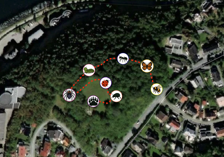 Kartbilde for barneløypa