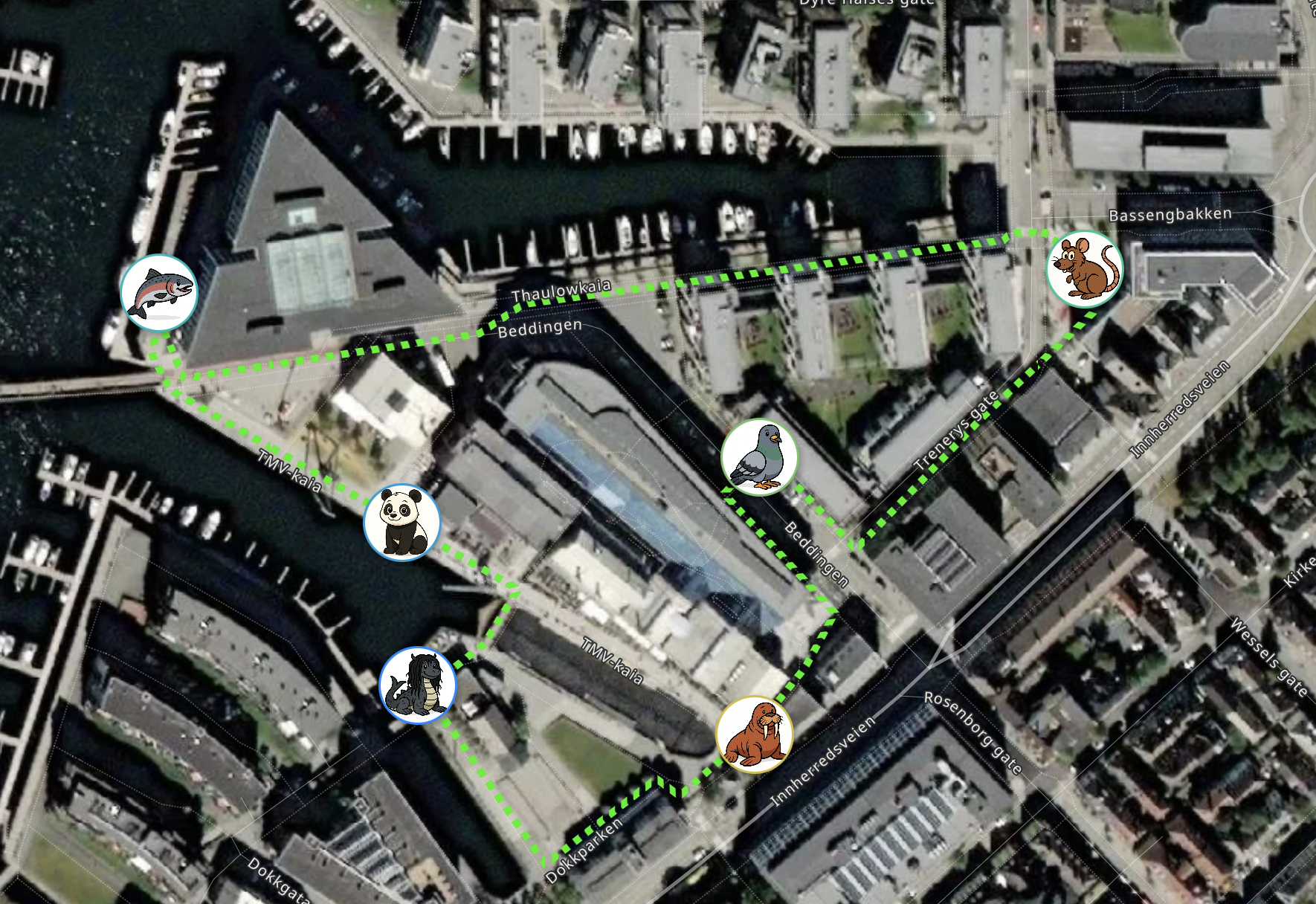 Kartbilde for barneløypa